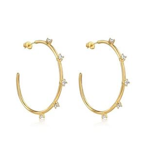 Rhinestone Hoop Earrings